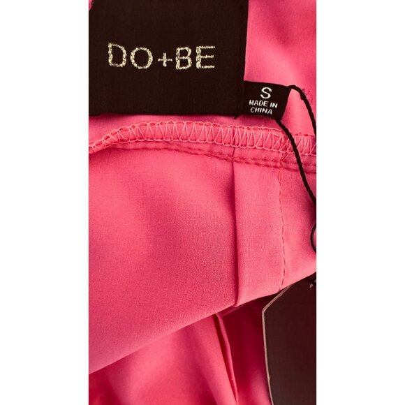 NWT Do+Be Small Hot Pink Sleeveless Ruched Draped Maxi Dress Polyester Lined - Picture 2 of 14